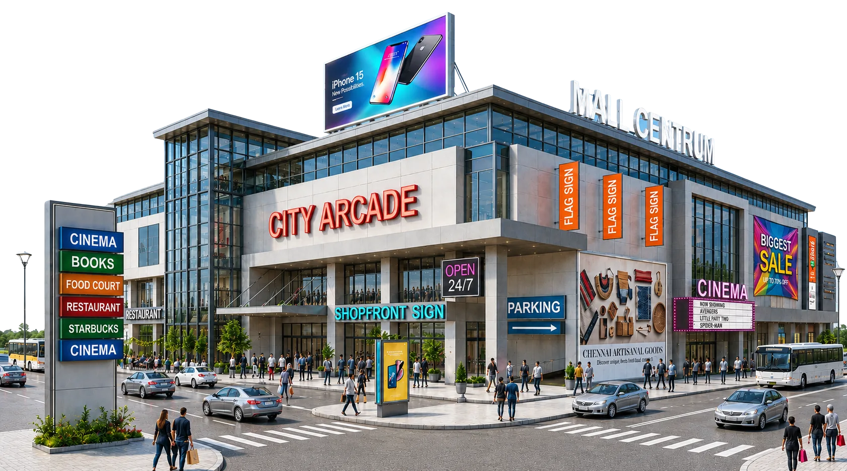 Exterior Signage (Lights Off)
